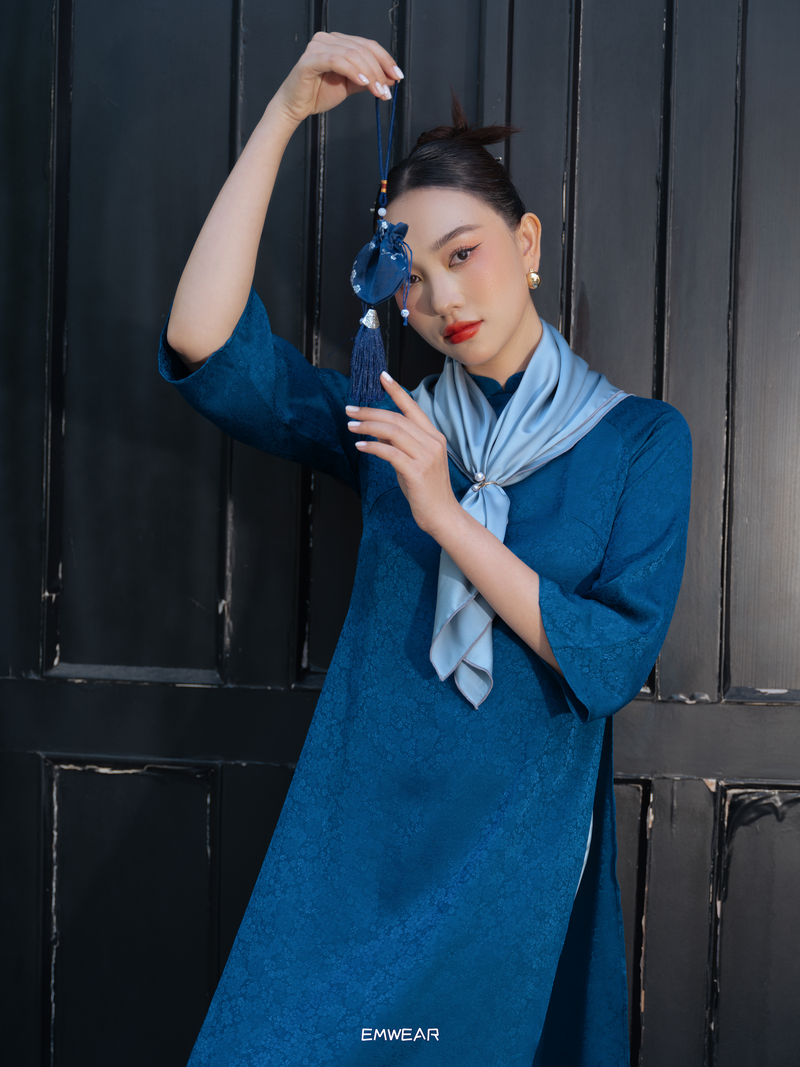 Ao Dai - Dodger Blue