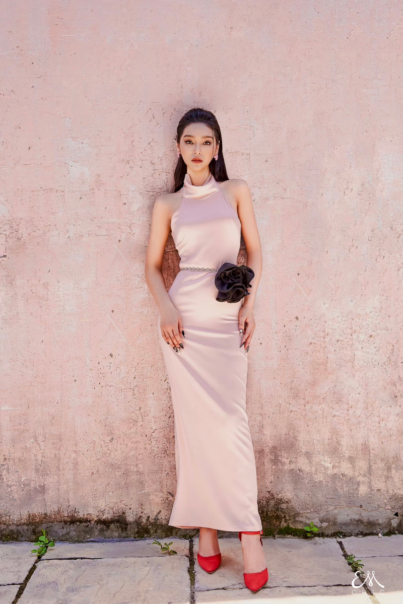 Đầm Lụa Cổ Cao (Blingsbling Dress)