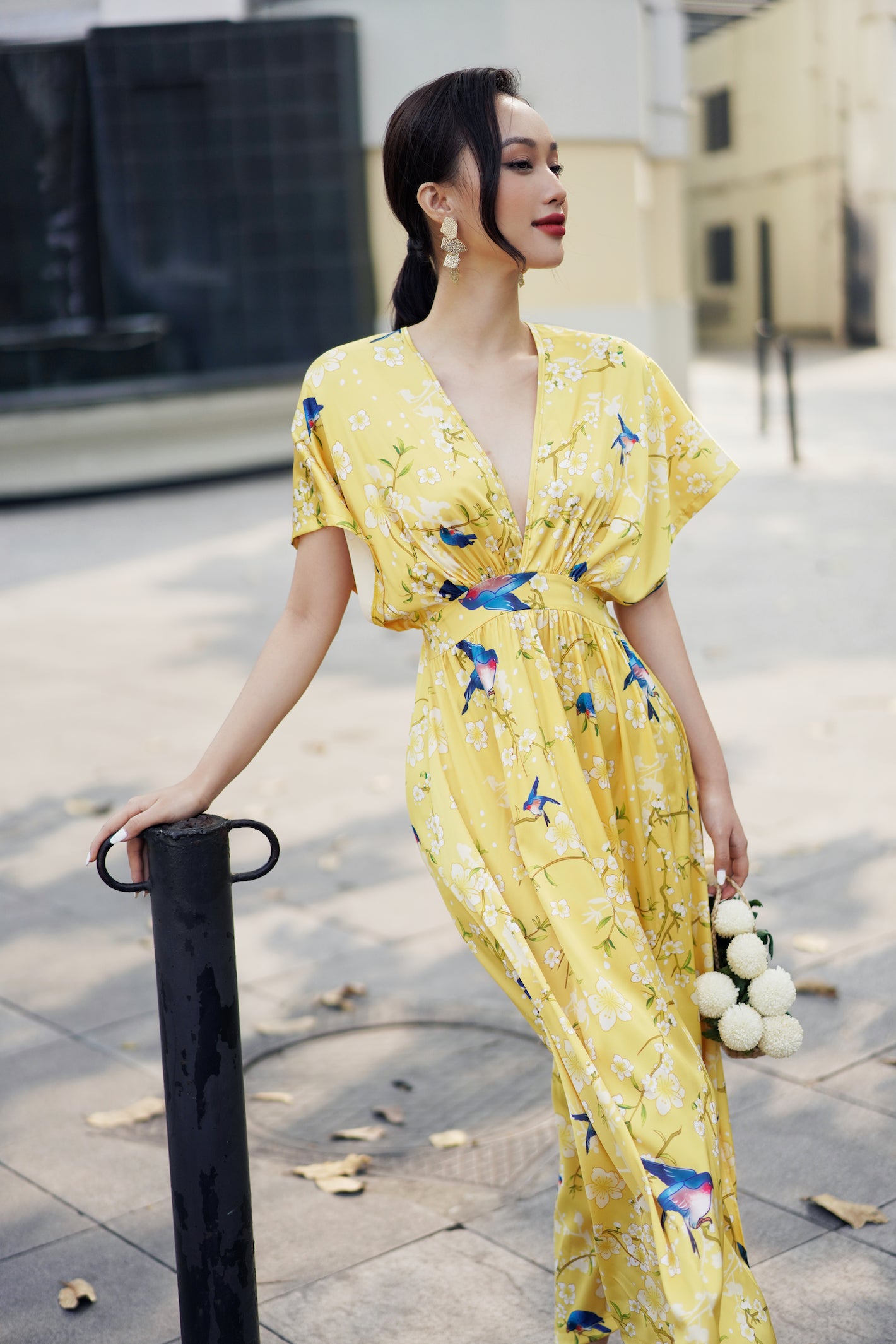 Yellow Fairy Wings Silk Dress