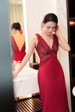 Lune Lily Dress in Red