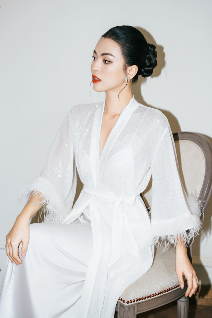 Sequin Boxing Robe Premium Long Sequin Robe – EM Wear