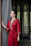 Scarlet Blossom Robe